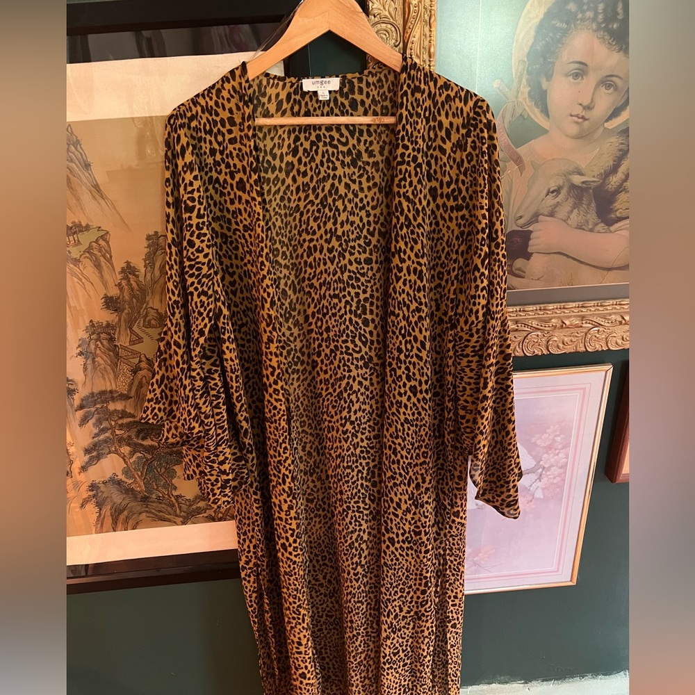 Cheetah print kimono